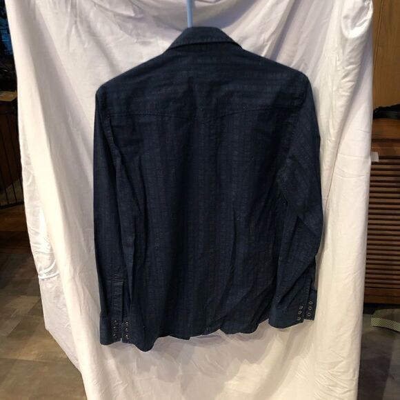 Lucky Western Shirt Blue Pattern Small - Picture 2 of 11